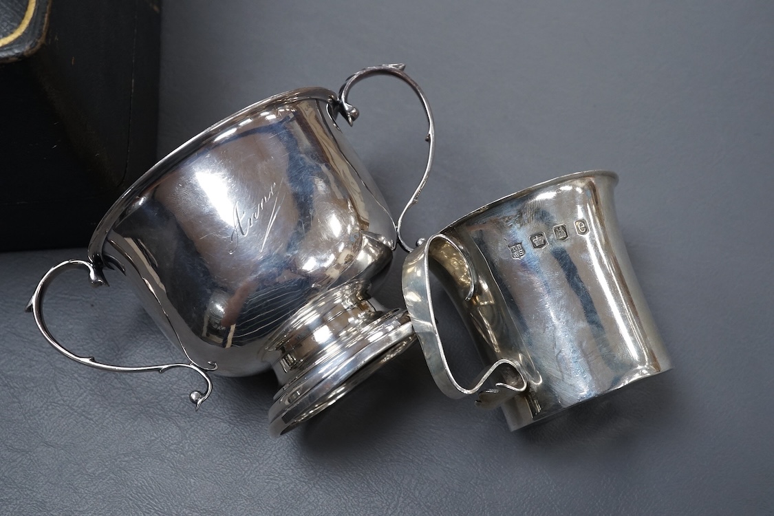 A George III silver octagonal nutmeg grater by Phipps & Robinson, London, 1810, 46mm(a.f.), together with a George III silver pedestal pepperette, by Alice & George Burroughs, London, 1808, 70mm.
